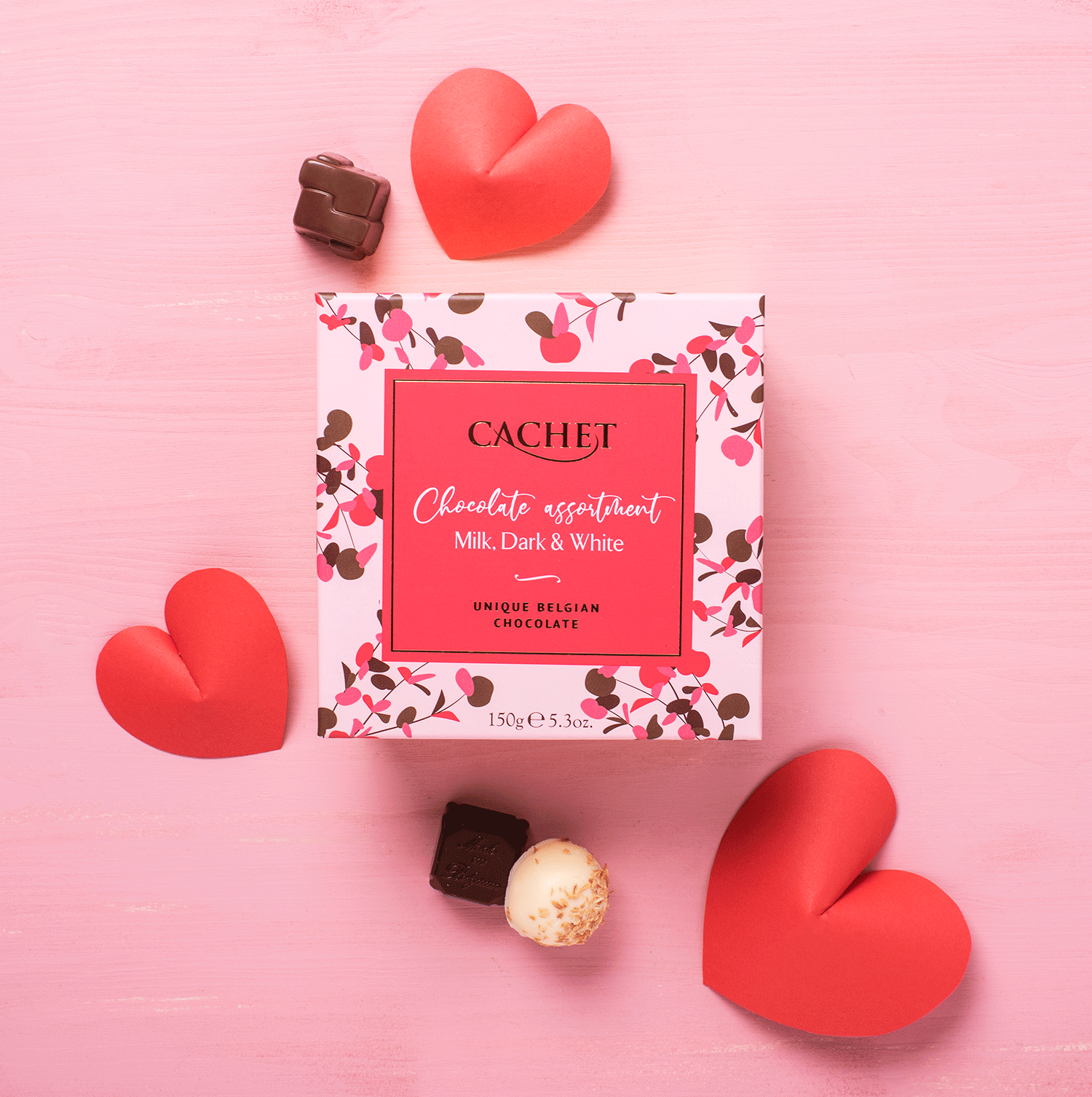 Cachet square Valentine assortment box