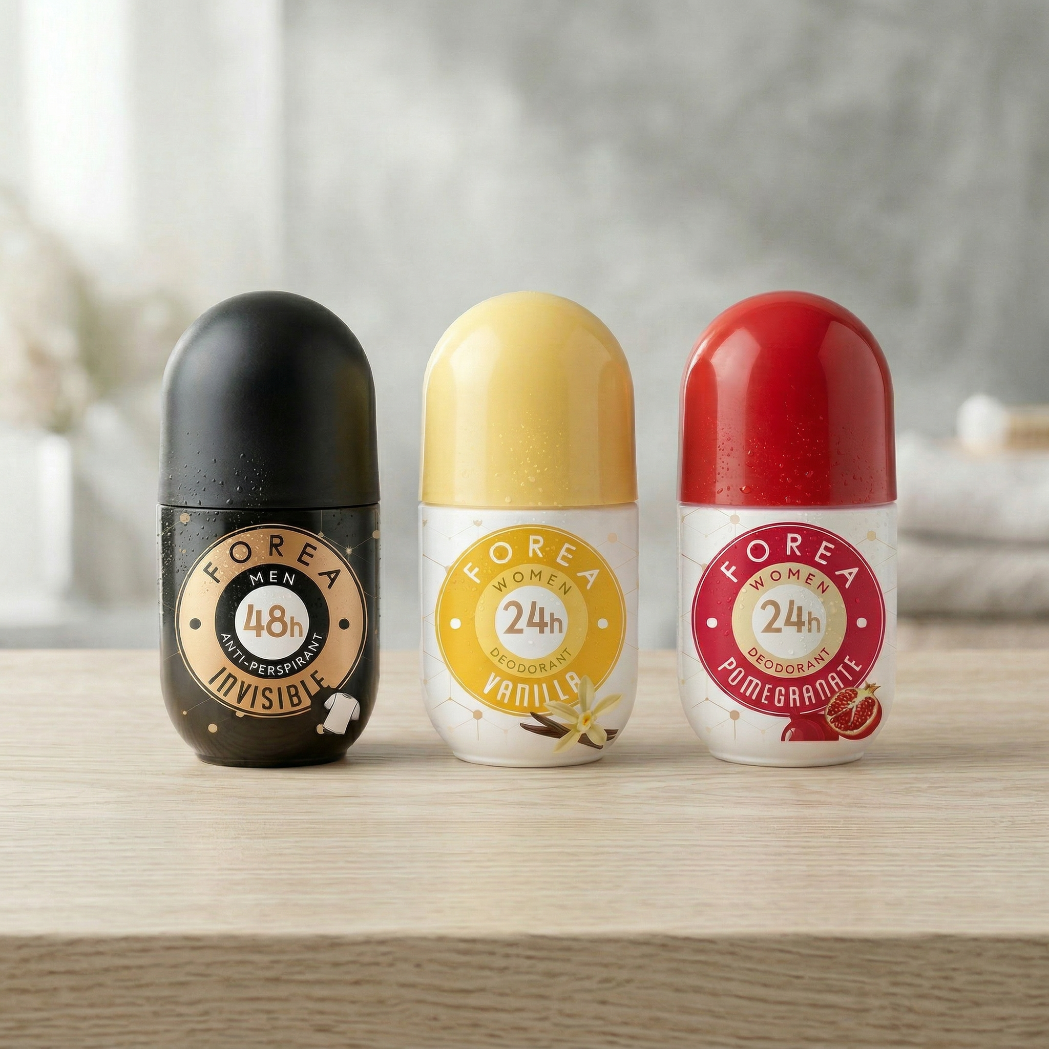 FOREA roll-on deodorant range