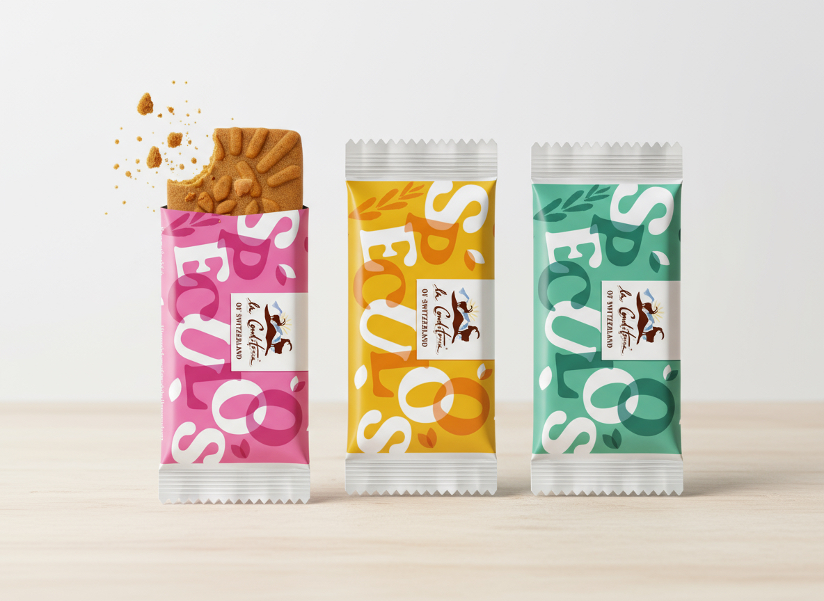 Speculoos bar wrappers in three flavours